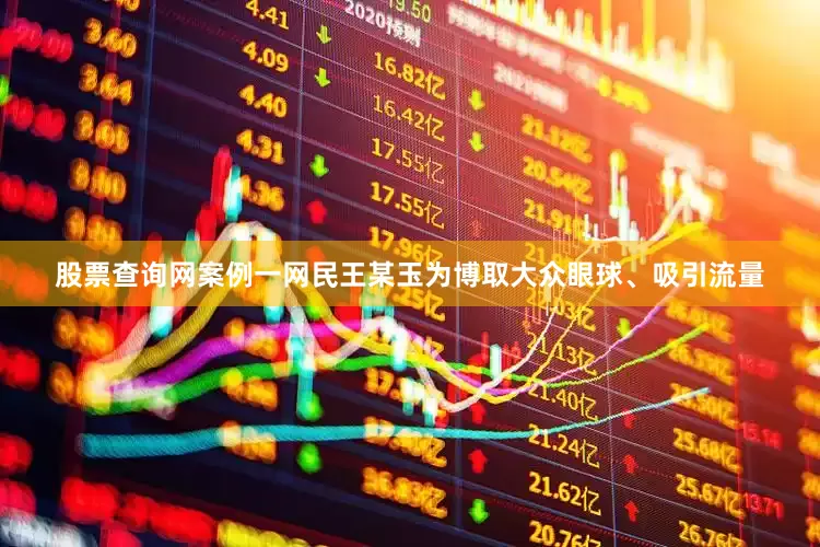 股票查询网案例一网民王某玉为博取大众眼球、吸引流量