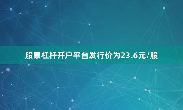 股票杠杆开户平台发行价为23.6元/股